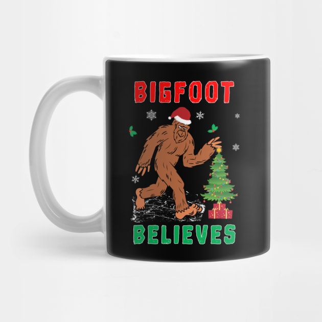 Bigfoot Believes Christmas Snowy Squatchy Beast. by Maxx Exchange